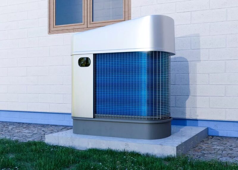 Modern heat pump installation outside a Colorado Springs home